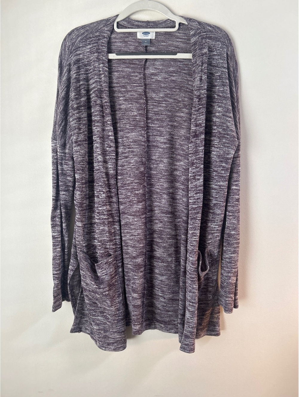 Old Navy Women's Medium Purple Marled Open Front Cardigan